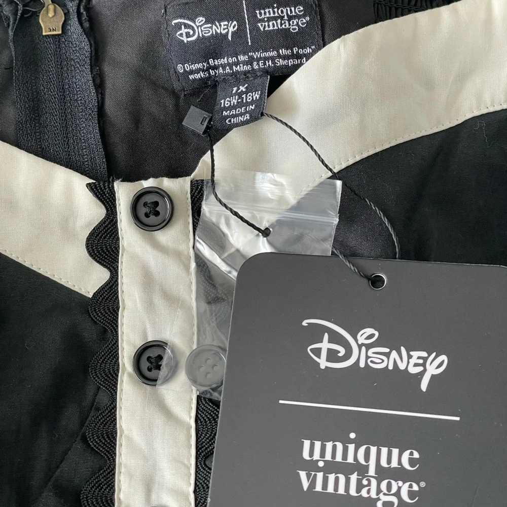 Disney Black and Cream Halloween Winnie the Pooh Print Dress - Picture 5 of 8